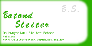 botond sleiter business card